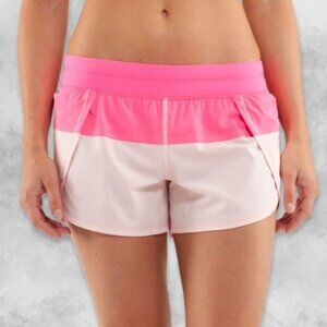 Lululemon Run Breeze By Short Hidden Pocket Running Sports Shorts Parfait Pink 6